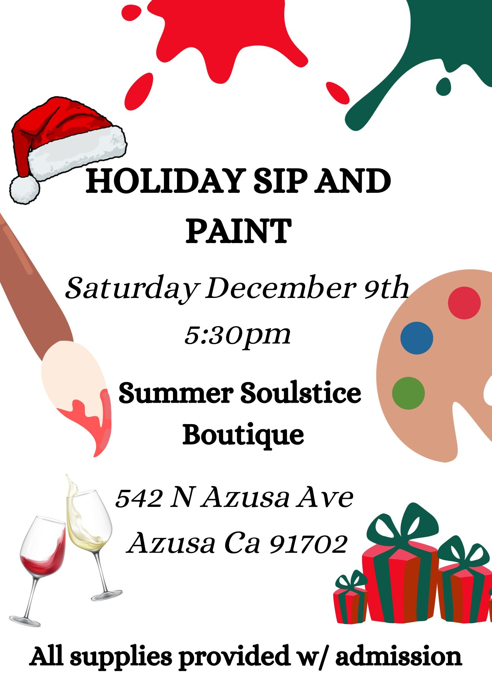 Holiday Sip and Paint